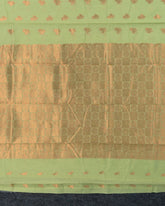 SC2880 - Linen Cotton With Copper And Gold Zari